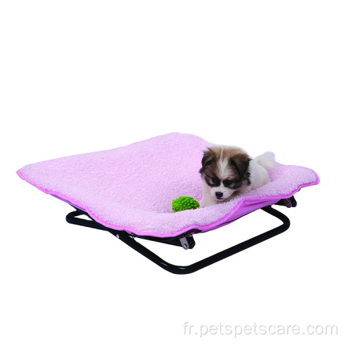 Chaise pliable pour animaux de compagnie de lit pour animaux de compagnie pliés en métal populaire